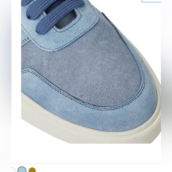 Men's BRUNOMAGLI Blue Suede and canvas Sneakers size 10.5 - Picture 2 of 16